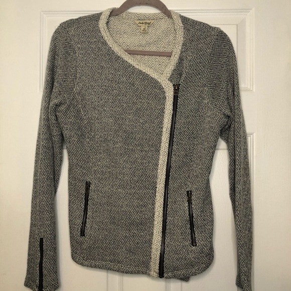 LUCKY Brand Zip Up Grey Jacket Shacket Medium - Picture 2 of 5